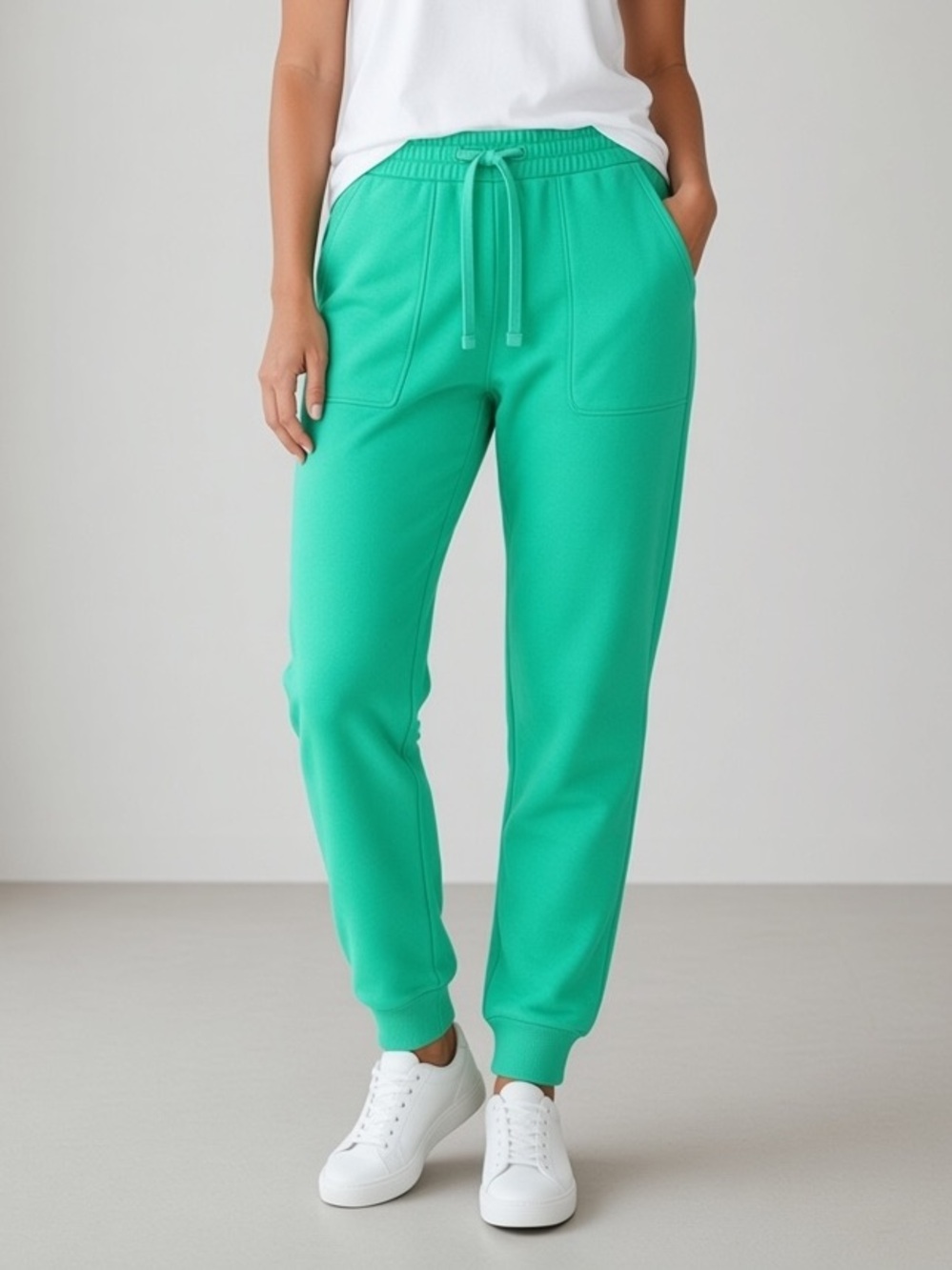 Nanushka Shay Organic Cotton Jogger Drawstring Pants in Green